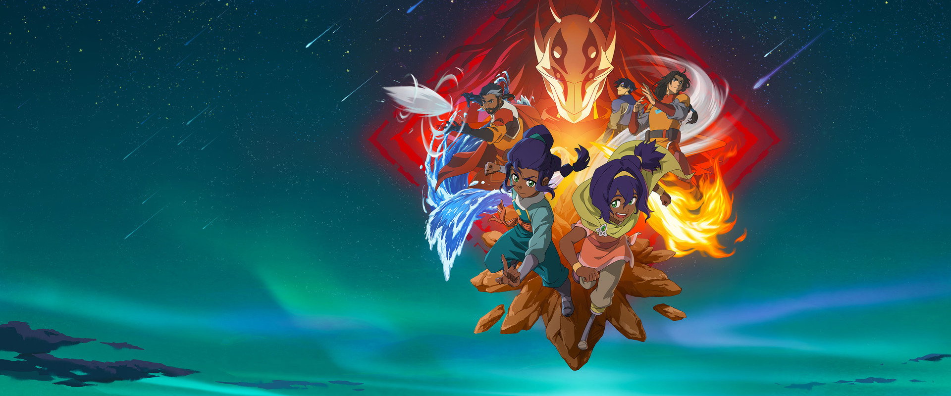 Key art for Avatar: Seven Havens, the new animated Avatar series premiering on Paramount+
