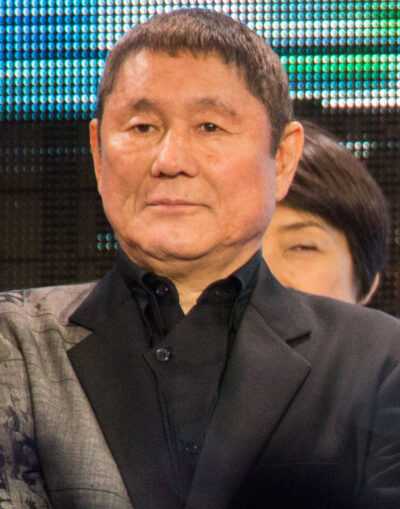 Takeshi Kitano on the red carpet at the Ghost in the Shell world premiere in Tokyo, March 2017