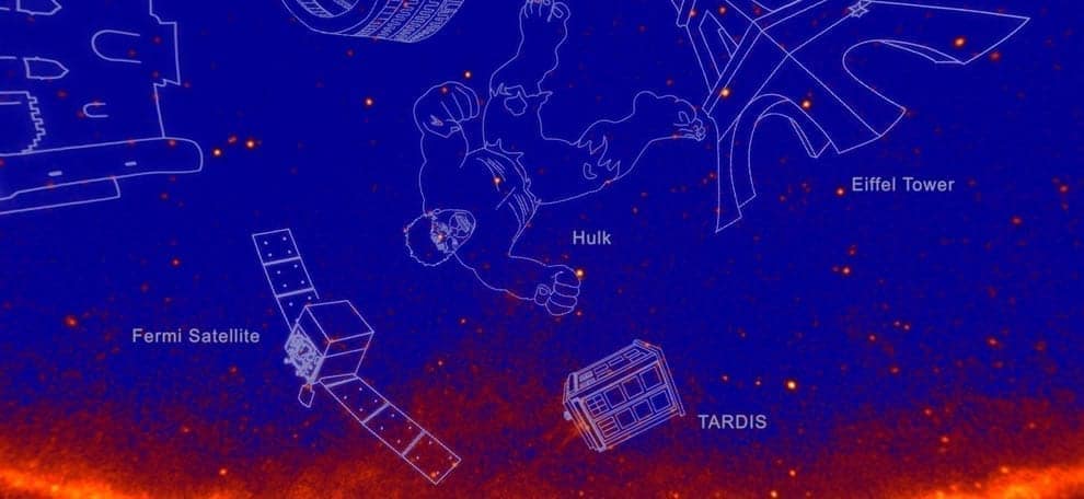 El Telescopio Fermi Anima el Cielo con Constelaciones en Rayos Gamma