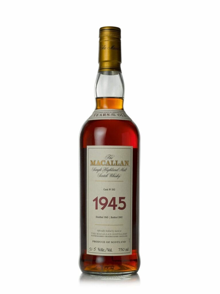 The Macallan Fine and Rare 56 Year Old 1945  Estimate $38/50,000