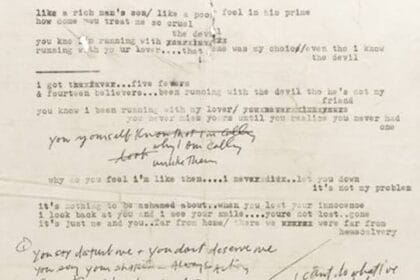 Original Bob Dylan Lyrics to be Offered for Auction at Sotheby's