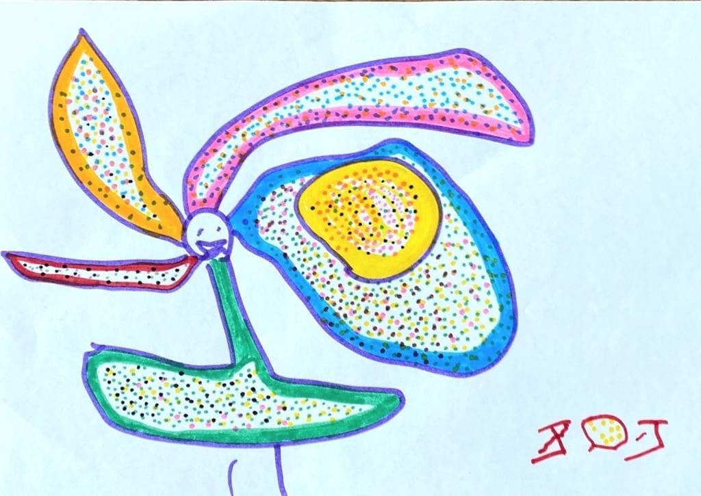 Drawings by children for kamel mennour's Paris exhibition 'how do you see the world after this'