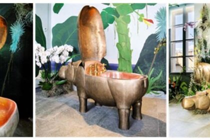 Eccentric Hippopotamus Bathroom Suite by François-Xavier Lalanne