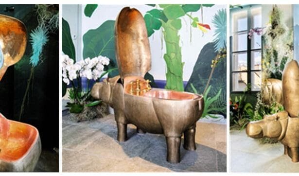 Eccentric Hippopotamus Bathroom Suite by François-Xavier Lalanne