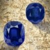 Two exceptionally rare and fine cushion-cut Kashmir sapphires