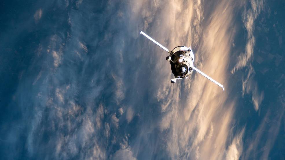 Russia's Progress 76 resupply ship, packed with nearly three tons of food, fuel and supplies, approaches the International Space Station above the eastern European nation of Ukraine on July 23, 2020. Credits: NASA