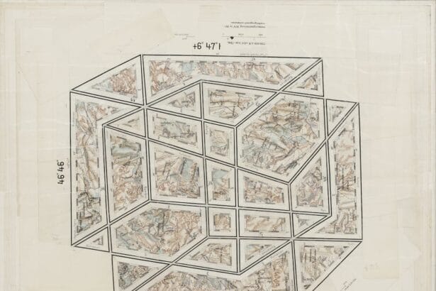 Image: Gerhard Marx, Two Things (II), 2020, Reconfigured Map fragments on Canvas, 34.7 x 416 cm