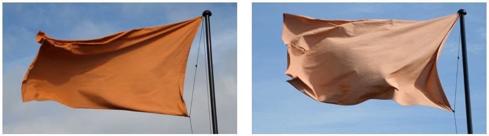 Andy Goldsworthy, Red Flags (California) and Red Flags (New York), 2020.