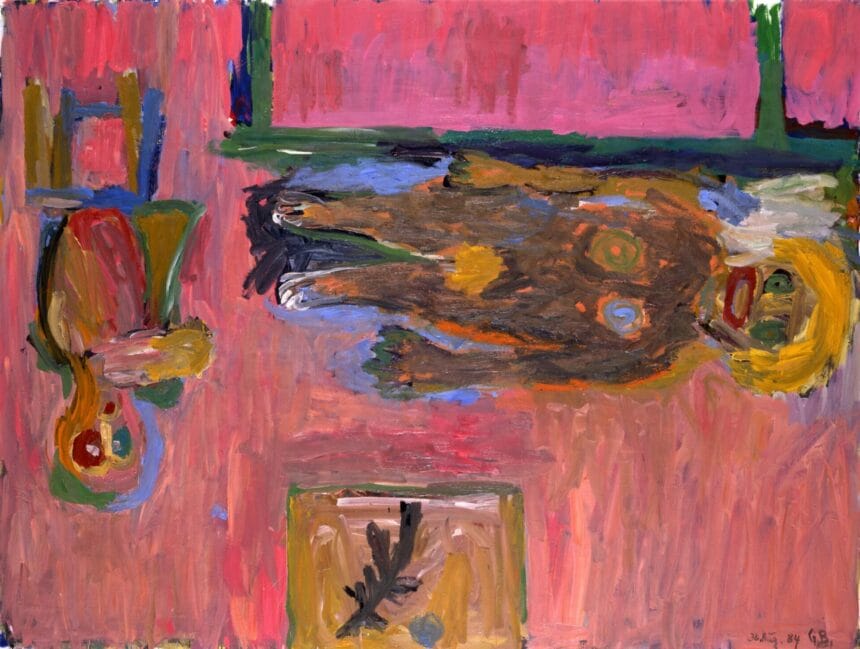 Georg Baselitz, Das Liebespaar (The Lovers), 1984. Oil on canvas, 98 1/2 x 130 inches (250 x 330 cm).