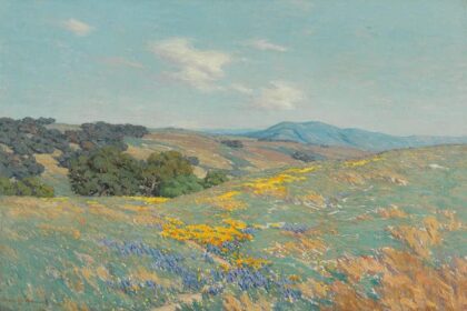 Granville Redmond (1871-1935) Poppies and Lupine, oil on canvas, painted in 1914 Price realized: $212,575