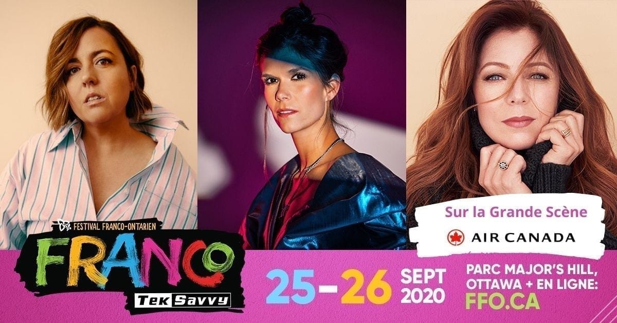 Les 25 et 26 septembre prochains se tiendra le premier festival extérieur « en personne » à Ottawa. Ariane Moffatt, Mélissa Ouimet et Isabelle Boulay seront parmi les artistes qui fouleront les planches de la Grande Scène Air Canada au Festival Franco-Ontarien TekSavvy. (Groupe CNW/Festival Franco-Ontarien TekSavvy)