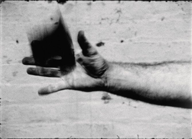 Richard Serra, Hand Catching Lead, 1968 (still). Museum of Modern Art, New York