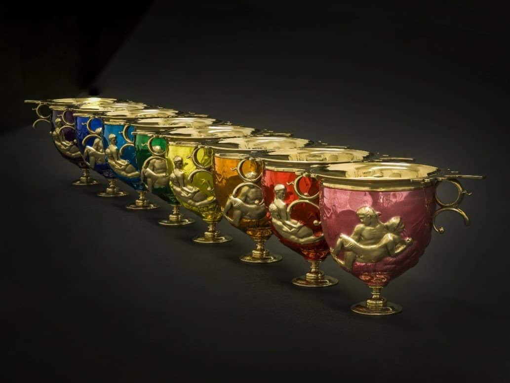 The eight Pride Cups by Hal Messel. Estimate: £180,000-220,000. (Copyright: Steve Russell Studios).