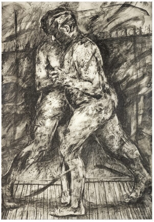 William Kentridge (born 1955), Middle-age Love, 2002. Sold for £27,750.