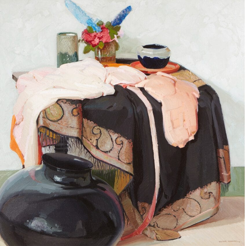 Victor Higgins (1884-1949), Pink and Black Oil on canvas, 40 x 40in. Estimate: $400,000 - 600,000