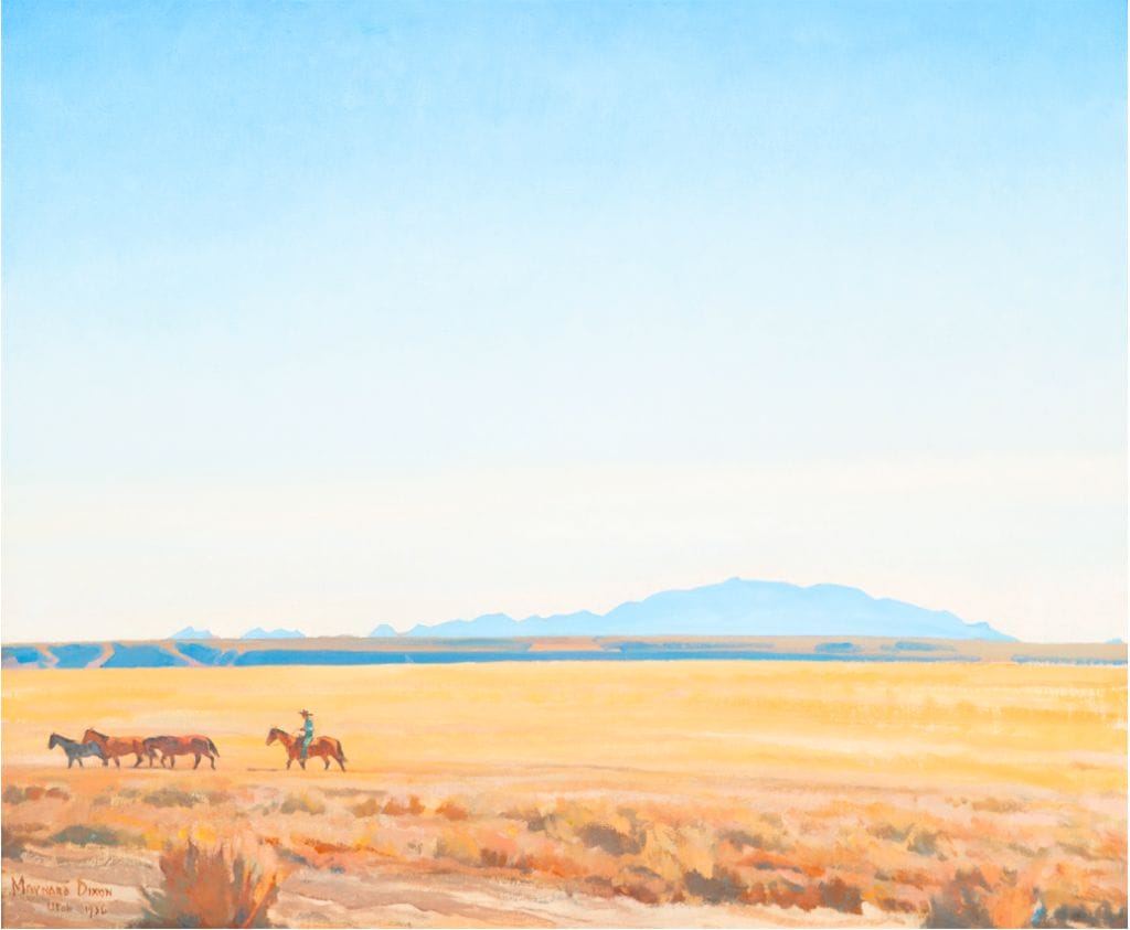 Maynard Dixon (1975-1946), Land Westward Oil on canvas, 25 x 30in. Estimate: $300,000 - 500,000