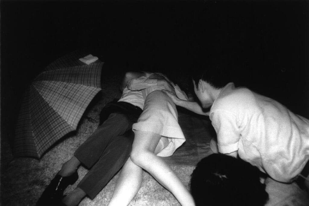 Kohei Yoshiyuki. Untitled, 1971, From the series The Park, Gelatin Silver Print, 20? × 24?. Image Courtesy of Yossi Milo Gallery