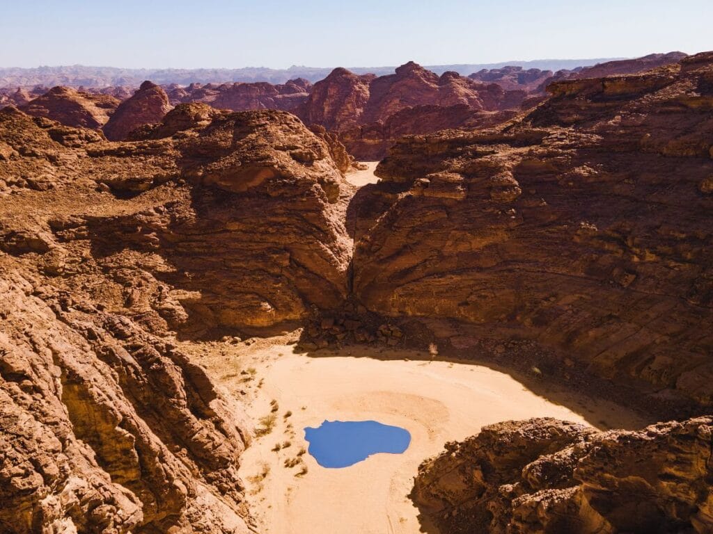 Abdullah AlOthman, Geography of Hope, installation view, Desert X AlUla 2022, courtesy the artist and Desert X AlUla, photo by Lance Gerber