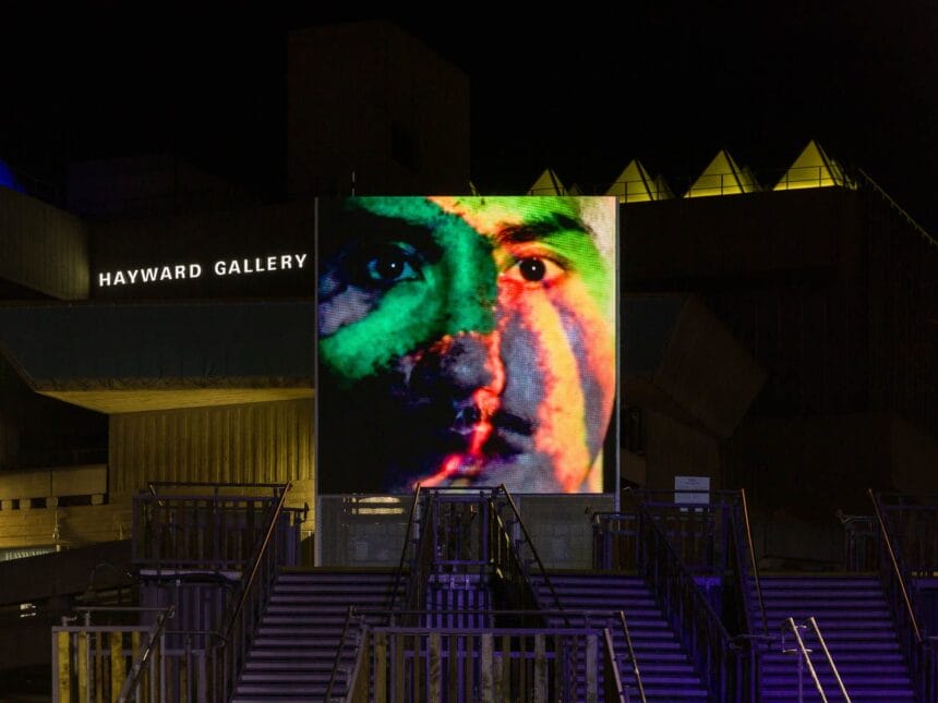 Anthea Hamilton, Primetime, 2022. Installation view at Hayward Gallery. Photo Pete Woodhead