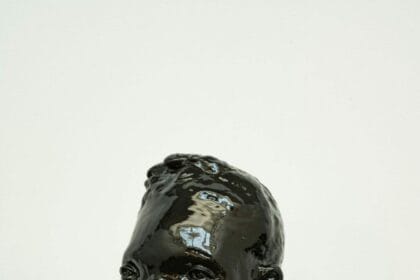 Ebony, 2021, earthenware, glaze, 14.5 x 9 x 11 inches, 36.8 x 22.9 x 27.9 cm