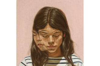 Henrietta Harris The Event Itself Oil on canvas Signed and dated 24 x 22 inches 2021