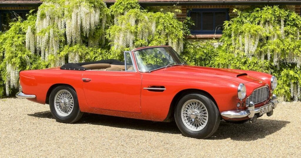 1962 Aston Martin DB4 Series IV Convertible, estimate £650,000 – 800,000, first owned by the late Sir Peter Hall CBE