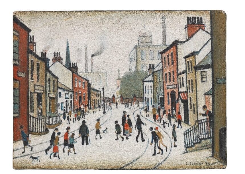 Street Scene by L.S. Lowry. Sold for £1,002,300.