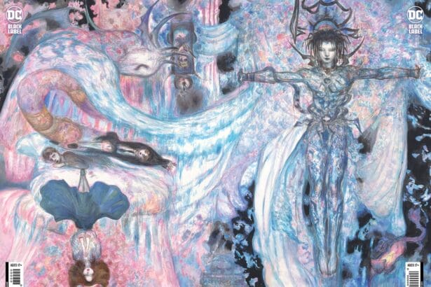 Sandman Universe: Dead Boy Detectives #1 and The Sandman Universe: Nightmare Country – The Glass House connecting foil variant covers by Yoshitaka Amano