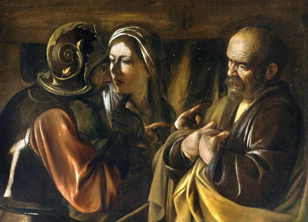 Le reniement de Saint Pierre. Caravage