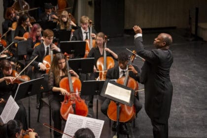 Dr. Leslie B. Dunner conducting Interlochen Arts Academy Orchestra (photo: Chris Hintz)