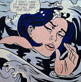 Drowning Girl (1963). By Roy Lichtenstein