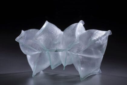 untitled(inflatable) no. 55, 2008, fused and inflated glass, 12 x 20 x 9 in