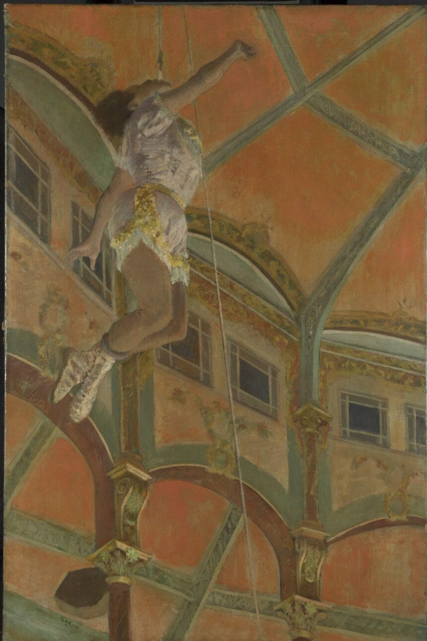 NG4121 Edgar Degas Miss La La at the Cirque Fernando, 1879 Oil on canvas, 117.2 × 77.5 cm London, The National Gallery.