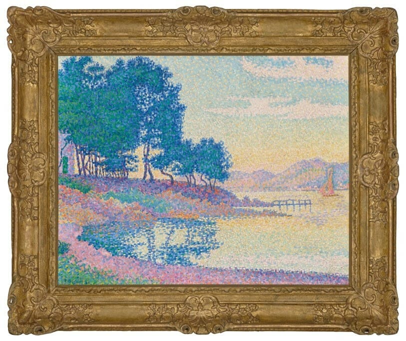 Paul Signac, Calanque des Canoubiers (Pointe de Bamer), Saint-Tropez (1896, estimate: £5,500,000-8,000,000)