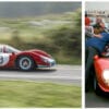 The 1967 Maranello Concessionaires’ Ferrari 412P, Chassis 0854. L-R: Credit Bonhams|Cars, Photo by Pawel Litwinski. 0854 as new in the pits at the 1967 Le Mans, Credit GP Library.