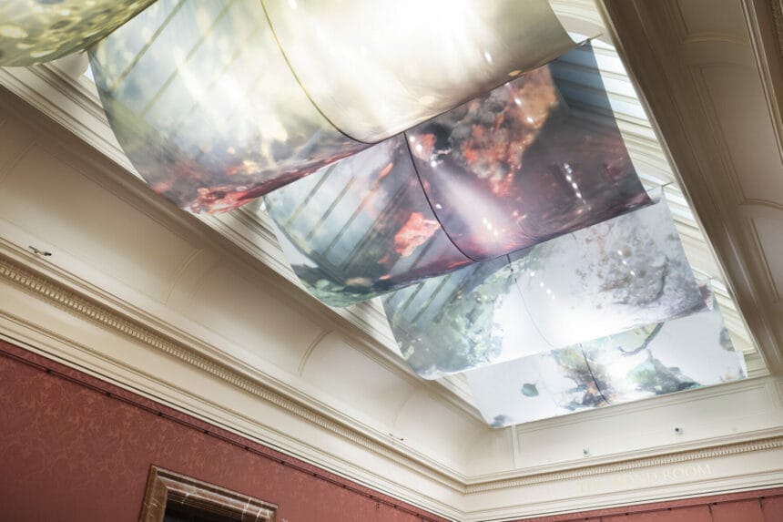 Visitors Become Part Of A National Gallery Artwork - Huge New Textile Ceiling By Artist In Residence