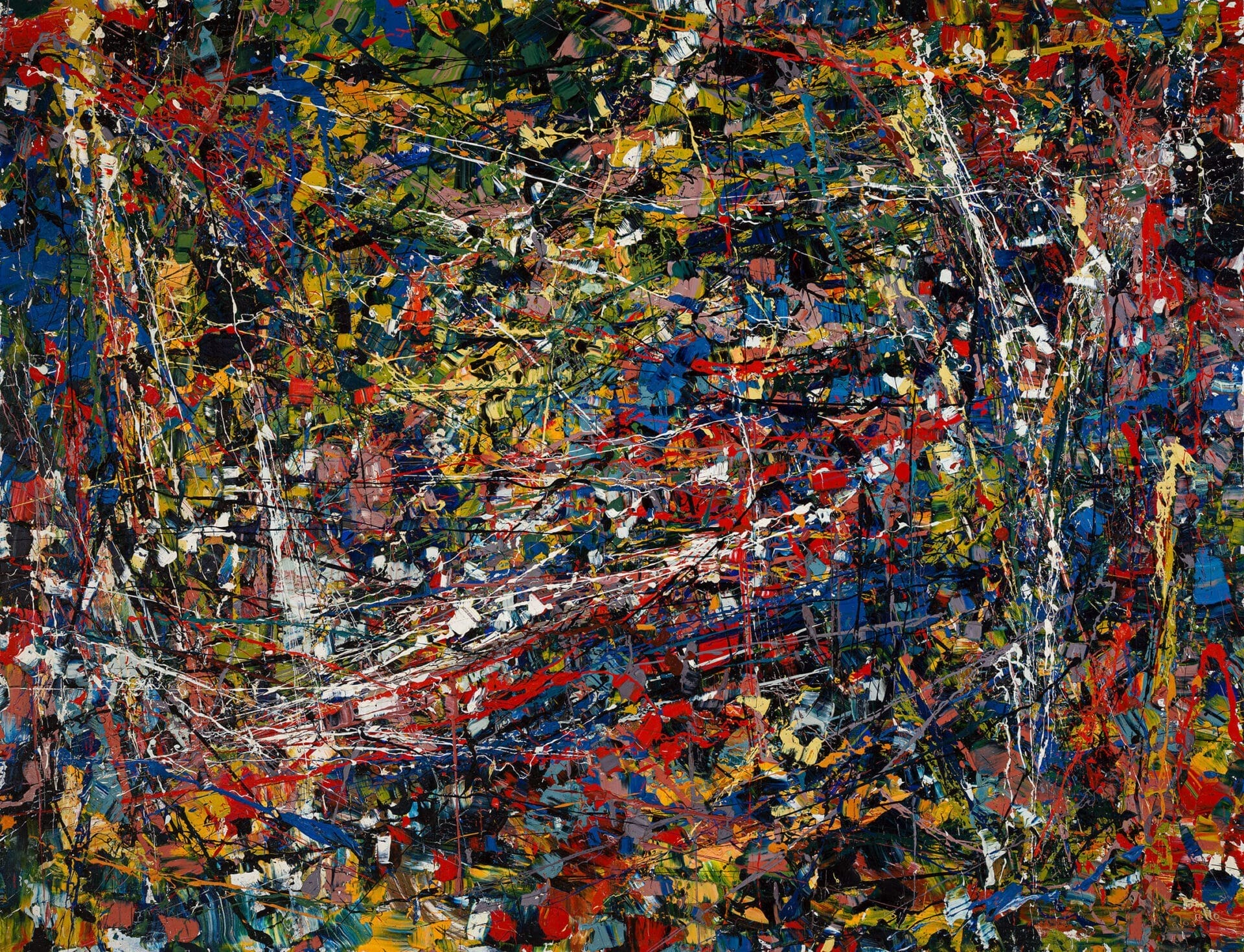 À l’avant-plan de la vente aux enchères en direct d’automne de la Maison Heffel se trouvait la toile monumentale Sans titre (Composition #2) de 1951 de Jean Paul Riopelle, qui s’est vendue pour 5 701 250 $. (Groupe CNW/Maison de ventes aux enchères Heffel)