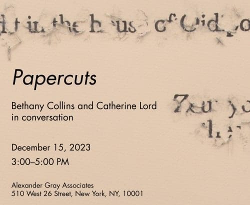 Papercuts, Alexander Gray Associates, New York, 2023