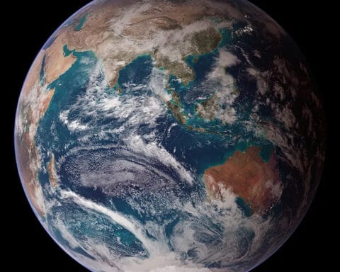 Artist’s concept of the Earth drawn from data from multiple satellite missions and created by a team of NASA scientists and graphic artists. Credit: NASA Images By Reto Stöckli, Based On Data From NASA And NOAA