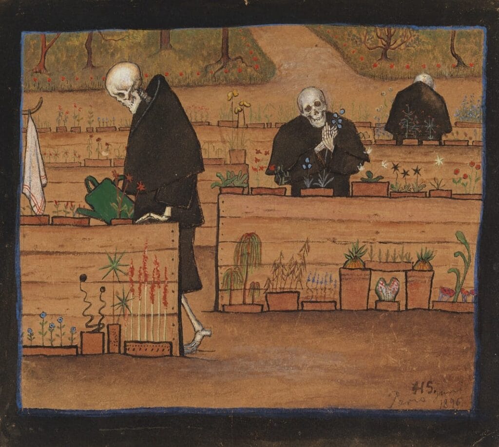 Hugo Simberg: The Garden of Death (1896). Finnish National Gallery / Ateneum Art Museum. Photo: Finnish National Gallery / Jenni Nurminen.
