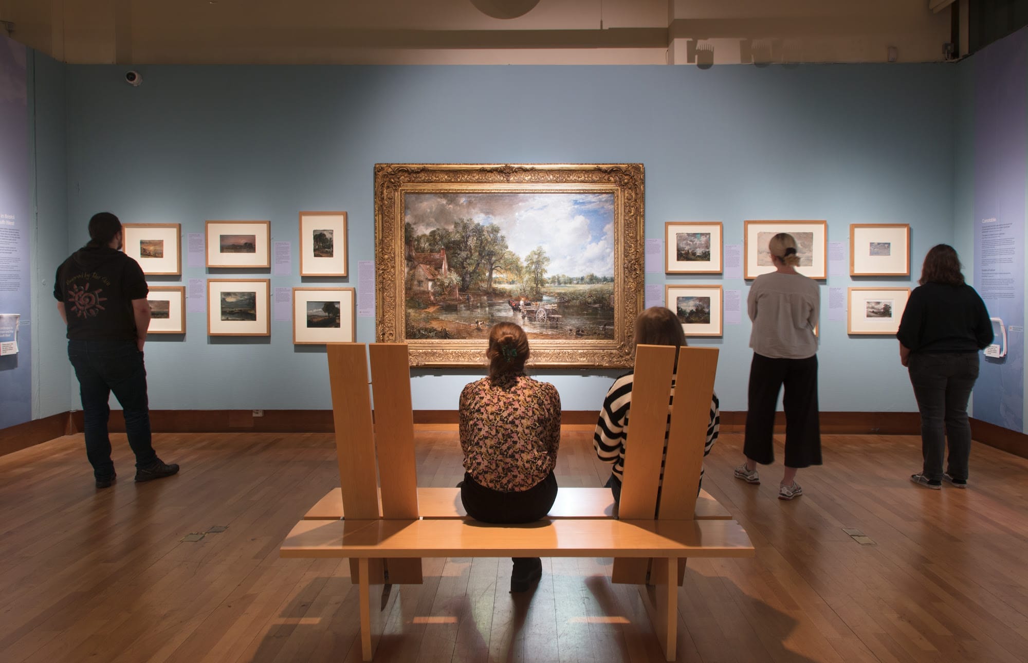 Visitors view Constable’s The Hay Wain at Bristol Museum & Art Gallery as part of National Treasure