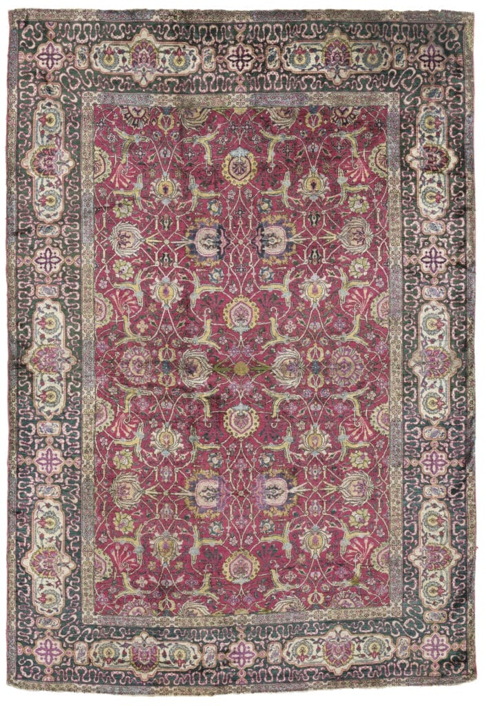 The George Farrow Collection, a Silk Koum Kapi Rug, Istanbul