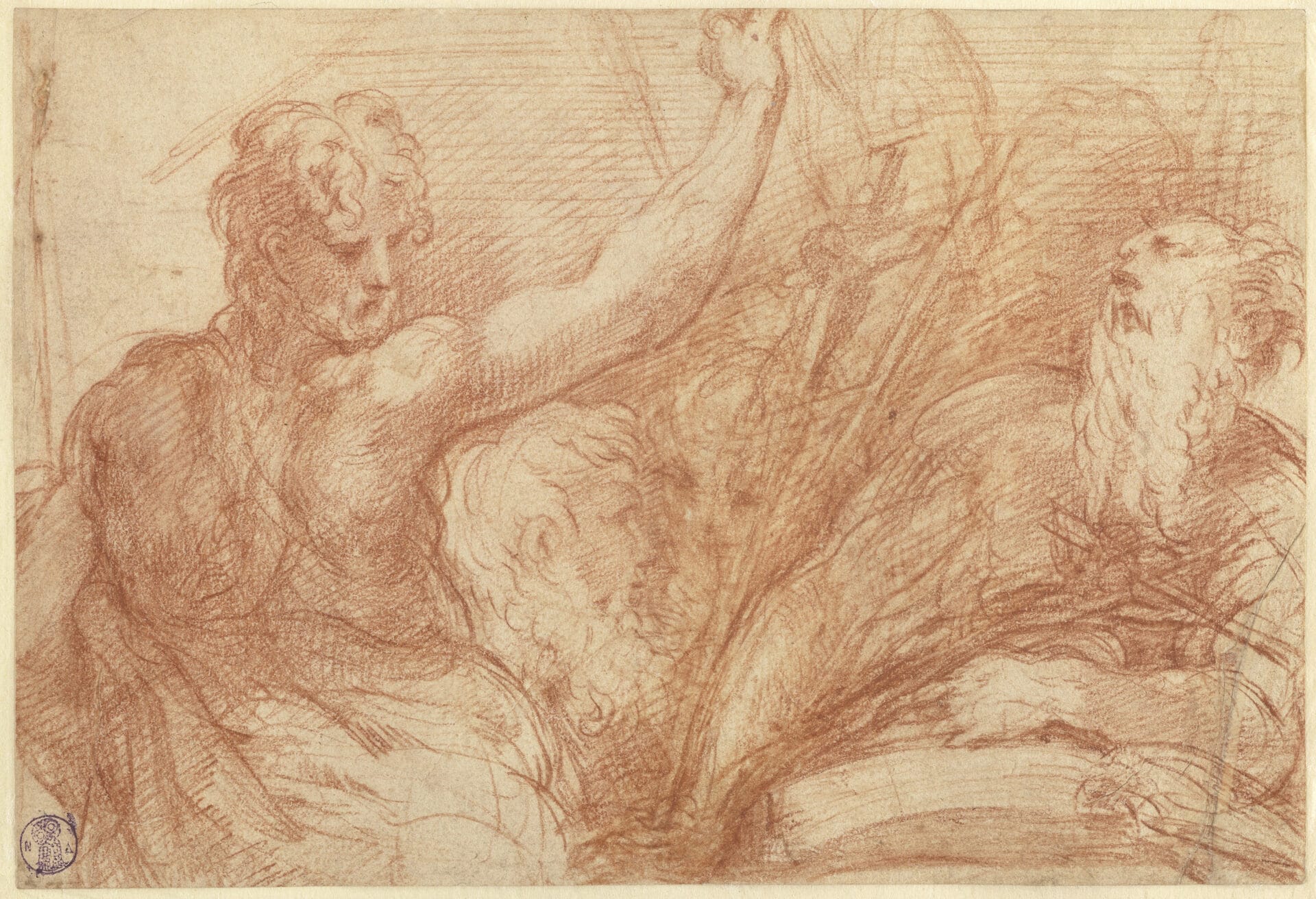 Parmigianino (1503–1540). Studies of Saints John the Baptist and Jerome