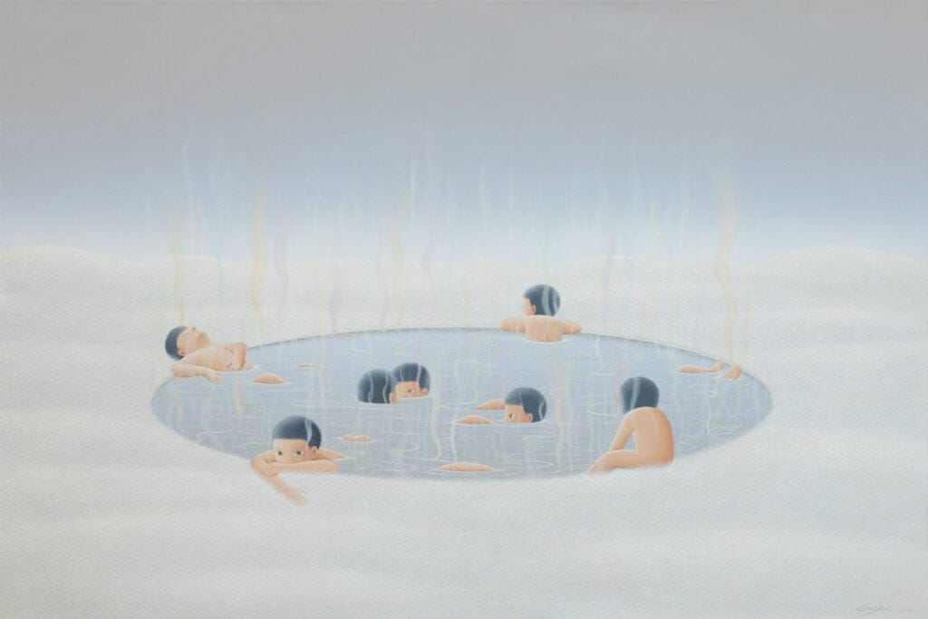 Gongkan. Private Hot Springs|Acrylic on canvas|100 x 150 cm| 2025