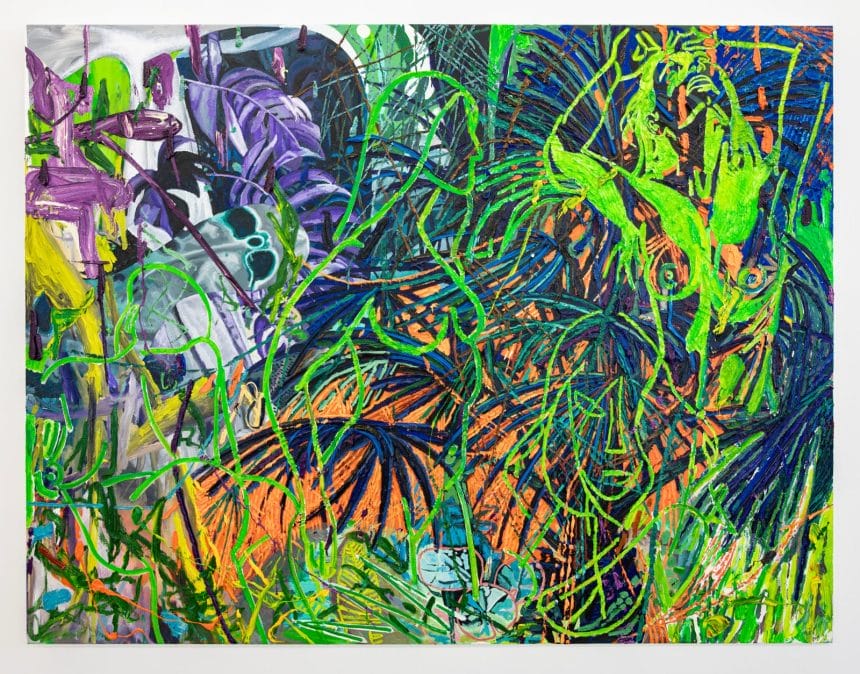 Alex Becerra, Bathers ( After a lot of other Painters in the history of Art ), 2025, Oil on canvas, 75 x 99 inches, 190.5 x 251.5 cm.