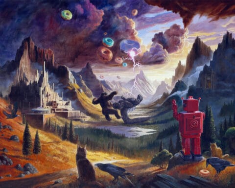 'Someday World' (oil on canvas, 65 in x 85 in)