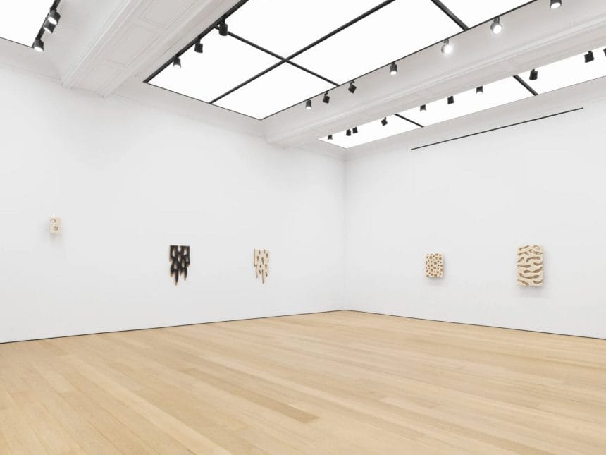 Installation view: Donald Moffett: Snowflake, Alexander Gray Associates, New York, 2025